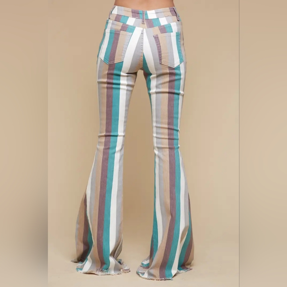 Striped Flare Pants - Picture 4 of 6